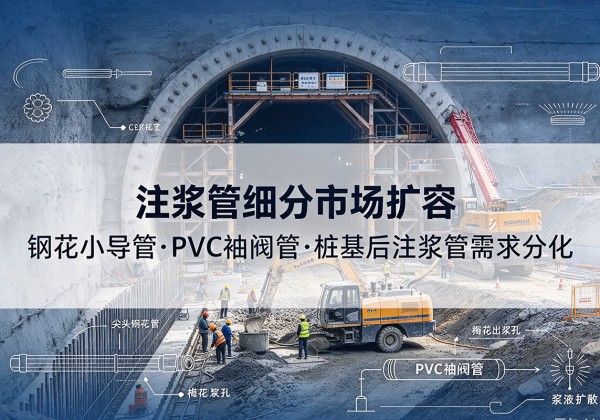 抚宁注浆管细分市场扩容，隧道钢花小导管、PVC 袖阀管、桩基后注浆管需求分化
